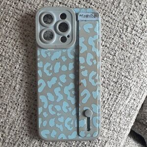 Blue Leopard Print Phone Case